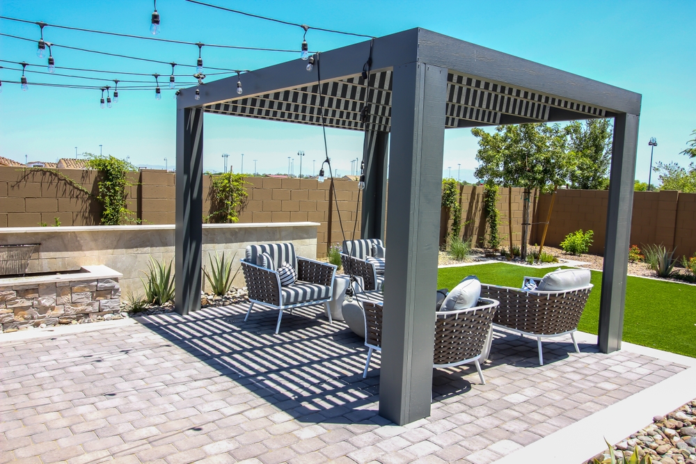 Enduring quality and craftsmanship

lattice, pergola, covering, four, arm, chairs, on, back, patio